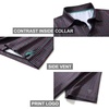 image:imageGolf Shirts for Men Dry Fit Short Sleeve Print Performance Moisture Wicking Polo ShirtBlack Grid
