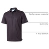 image:imageGolf Shirts for Men Dry Fit Short Sleeve Print Performance Moisture Wicking Polo ShirtBlack Grid
