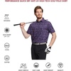 image:imageGolf Shirts for Men Dry Fit Short Sleeve Print Performance Moisture Wicking Polo ShirtBlack Instruments