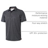 image:imageGolf Shirts for Men Dry Fit Short Sleeve Print Performance Moisture Wicking Polo ShirtBlack White Twister
