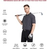 image:imageGolf Shirts for Men Dry Fit Short Sleeve Print Performance Moisture Wicking Polo ShirtBlack White Twister