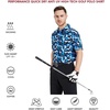 image:imageGolf Shirts for Men Dry Fit Short Sleeve Print Performance Moisture Wicking Polo ShirtBlue Camo
