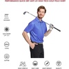 image:imageGolf Shirts for Men Dry Fit Short Sleeve Print Performance Moisture Wicking Polo ShirtBlue Daisy