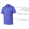 image:imageGolf Shirts for Men Dry Fit Short Sleeve Print Performance Moisture Wicking Polo ShirtBlue Daisy