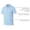 image:imageGolf Shirts for Men Dry Fit Short Sleeve Print Performance Moisture Wicking Polo ShirtBlue Dinosaur