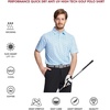 image:imageGolf Shirts for Men Dry Fit Short Sleeve Print Performance Moisture Wicking Polo ShirtBlue Dinosaur