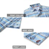 image:imageGolf Shirts for Men Dry Fit Short Sleeve Print Performance Moisture Wicking Polo ShirtBlue Ethnic