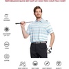 image:imageGolf Shirts for Men Dry Fit Short Sleeve Print Performance Moisture Wicking Polo ShirtBlue Ethnic