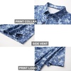 image:imageGolf Shirts for Men Dry Fit Short Sleeve Print Performance Moisture Wicking Polo ShirtBlue Leaf