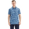 image:imageGolf Shirts for Men Dry Fit Short Sleeve Print Performance Moisture Wicking Polo ShirtBlue Leaf