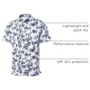 image:imageGolf Shirts for Men Dry Fit Short Sleeve Print Performance Moisture Wicking Polo ShirtBlue Plant