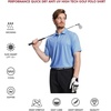 image:imageGolf Shirts for Men Dry Fit Short Sleeve Print Performance Moisture Wicking Polo ShirtBluejay Navy Dogs