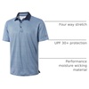 image:imageGolf Shirts for Men Dry Fit Short Sleeve Print Performance Moisture Wicking Polo ShirtBluish Umbrella