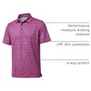 image:imageGolf Shirts for Men Dry Fit Short Sleeve Print Performance Moisture Wicking Polo ShirtCoral Paisley