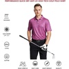 image:imageGolf Shirts for Men Dry Fit Short Sleeve Print Performance Moisture Wicking Polo ShirtCoral Paisley
