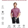 image:imageGolf Shirts for Men Dry Fit Short Sleeve Print Performance Moisture Wicking Polo ShirtCoral Plant