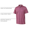 image:imageGolf Shirts for Men Dry Fit Short Sleeve Print Performance Moisture Wicking Polo ShirtCoral Plant