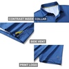 image:imageGolf Shirts for Men Dry Fit Short Sleeve Print Performance Moisture Wicking Polo ShirtDark Blue Load