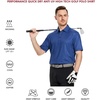 image:imageGolf Shirts for Men Dry Fit Short Sleeve Print Performance Moisture Wicking Polo ShirtDark Blue Load
