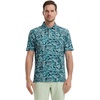 image:imageGolf Shirts for Men Dry Fit Short Sleeve Print Performance Moisture Wicking Polo ShirtDark Green Leaf
