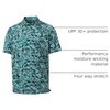 image:imageGolf Shirts for Men Dry Fit Short Sleeve Print Performance Moisture Wicking Polo ShirtDark Green Leaf
