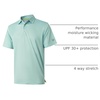 image:imageGolf Shirts for Men Dry Fit Short Sleeve Print Performance Moisture Wicking Polo ShirtGreen Plant