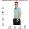 image:imageGolf Shirts for Men Dry Fit Short Sleeve Print Performance Moisture Wicking Polo ShirtGreen Plant