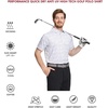 image:imageGolf Shirts for Men Dry Fit Short Sleeve Print Performance Moisture Wicking Polo ShirtGrey Abstract