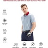 image:imageGolf Shirts for Men Dry Fit Short Sleeve Print Performance Moisture Wicking Polo ShirtGrey Bordo Club