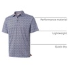image:imageGolf Shirts for Men Dry Fit Short Sleeve Print Performance Moisture Wicking Polo ShirtInk Blossom