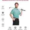 image:imageGolf Shirts for Men Dry Fit Short Sleeve Print Performance Moisture Wicking Polo ShirtMint Seaside Palm