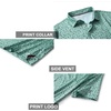 image:imageGolf Shirts for Men Dry Fit Short Sleeve Print Performance Moisture Wicking Polo ShirtMint Seaside Palm