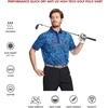 image:imageGolf Shirts for Men Dry Fit Short Sleeve Print Performance Moisture Wicking Polo ShirtNavy Blue Vortex