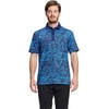 image:imageGolf Shirts for Men Dry Fit Short Sleeve Print Performance Moisture Wicking Polo ShirtNavy Blue Vortex