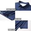 image:imageGolf Shirts for Men Dry Fit Short Sleeve Print Performance Moisture Wicking Polo ShirtNavy Leaf