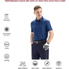 image:imageGolf Shirts for Men Dry Fit Short Sleeve Print Performance Moisture Wicking Polo ShirtNavy Leaf