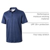 image:imageGolf Shirts for Men Dry Fit Short Sleeve Print Performance Moisture Wicking Polo ShirtNavy Leaf