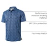 image:imageGolf Shirts for Men Dry Fit Short Sleeve Print Performance Moisture Wicking Polo ShirtNavy Palm