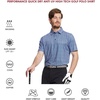 image:imageGolf Shirts for Men Dry Fit Short Sleeve Print Performance Moisture Wicking Polo ShirtNavy Puzzle Block