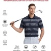 image:imageGolf Shirts for Men Dry Fit Short Sleeve Print Performance Moisture Wicking Polo ShirtNavy Stripe Paisley