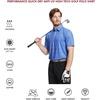 image:imageGolf Shirts for Men Dry Fit Short Sleeve Print Performance Moisture Wicking Polo ShirtOcean Blue Seaside Palm
