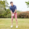image:imageGolf Shirts for Men Dry Fit Short Sleeve Print Performance Moisture Wicking Polo ShirtOrange Red Ethnic