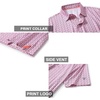 image:imageGolf Shirts for Men Dry Fit Short Sleeve Print Performance Moisture Wicking Polo ShirtPink Black Bonefish