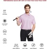 image:imageGolf Shirts for Men Dry Fit Short Sleeve Print Performance Moisture Wicking Polo ShirtPink Black Bonefish