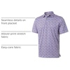 image:imageGolf Shirts for Men Dry Fit Short Sleeve Print Performance Moisture Wicking Polo ShirtPink Navy Abstract