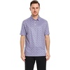 image:imageGolf Shirts for Men Dry Fit Short Sleeve Print Performance Moisture Wicking Polo ShirtPink Navy Abstract