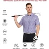 image:imageGolf Shirts for Men Dry Fit Short Sleeve Print Performance Moisture Wicking Polo ShirtPink Navy Abstract