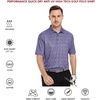 image:imageGolf Shirts for Men Dry Fit Short Sleeve Print Performance Moisture Wicking Polo ShirtPurple Maze