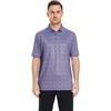 image:imageGolf Shirts for Men Dry Fit Short Sleeve Print Performance Moisture Wicking Polo ShirtPurple Maze