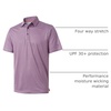 image:imageGolf Shirts for Men Dry Fit Short Sleeve Print Performance Moisture Wicking Polo ShirtRed Blue Gingham